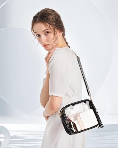 Image of Clear Crossbody Bag Stadium Approved Clear Purse - Transparent Messenger Bag with Front Pocket