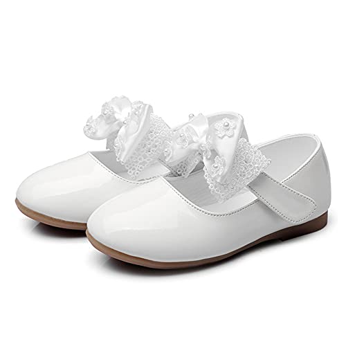Toddler Little Girls Bowknot Ballet Flats Shoes Girl's Mary Jane Dress Party Shoes School Wedding Wearing Princess Shoes3