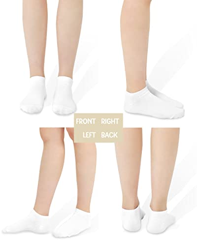 CUTIE MANGO 10 Pairs Women Daily Casual Anklet Basic Simple Design Sox Low cut Premium Soft Cotton Sneaker Comfortable Novelty Formal Socks Light-weight Cool Liner Socks(White)3