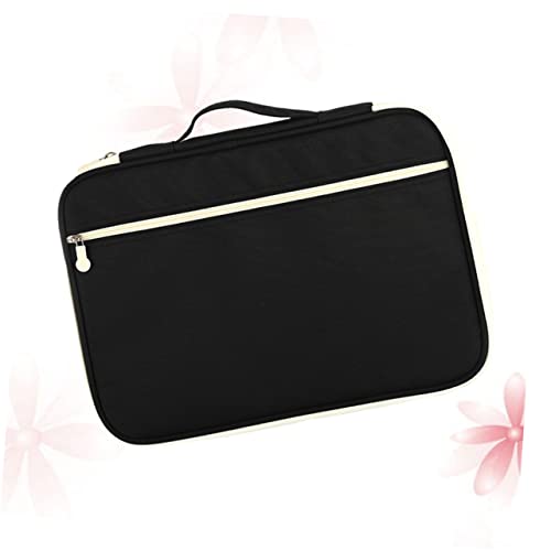 Homoyoyo Portable Document Bag Portfolio Organizer Zipper Briefcase Business Storage Case File Holder for Men Women School Business Trip Outdoor 7