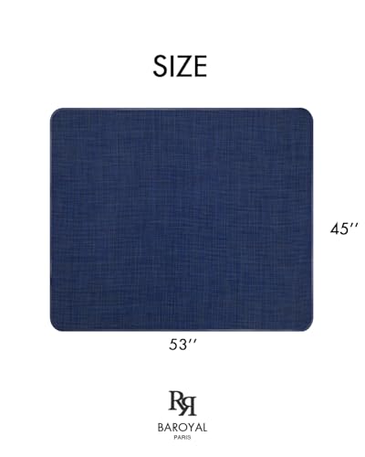Image of BARoyal Office Chair Mat for Hardwood Floor Under Desk Computer Rolling Chair Mat for Wood /Tile Floor Non-Slip Heavy Duty Desk Rug PVC Plastic Hard Floor Protector 45 inch x 53 inch(Indigo)