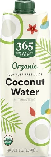Image of 365 by Whole Foods Market, Organic Coconut Water, 100% Pulp-Free Juice, 33.8 Fl Oz
