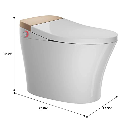 Cosvalve Smart Toilet,Bidet Toilet, Auto Flush,Heated Seat With Integrated Multi Function Remote Control, Advance Bidet, Soft Closing Seat,Smart Bidet #TOP4