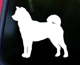 Minglewood Trading Shiba Inu 5w x 4.5h inches Vinyl Decal Sticker | Spitz Japanese Dog Akita Hokkaido | White