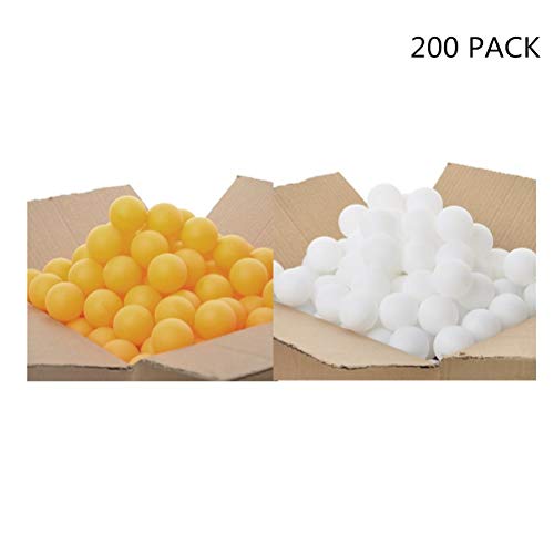 TIANTIAN Tischtennisbälle, 40 mm, 200 Stück, Orange/Weiß