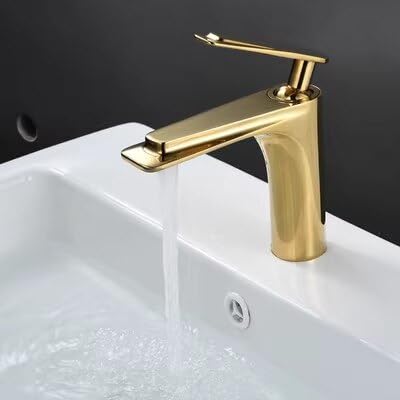 Mitigeur d'eau froide et chaude haut pour vasque, fini les éclaboussures avec ce robinet blanc