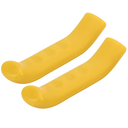 Gavigain Bike Brake Lever Grip Protector Cover,Antislip Bike Brake Handle Silicone Cover Mountain Road Bike Brake Lever Protector (Yellow)