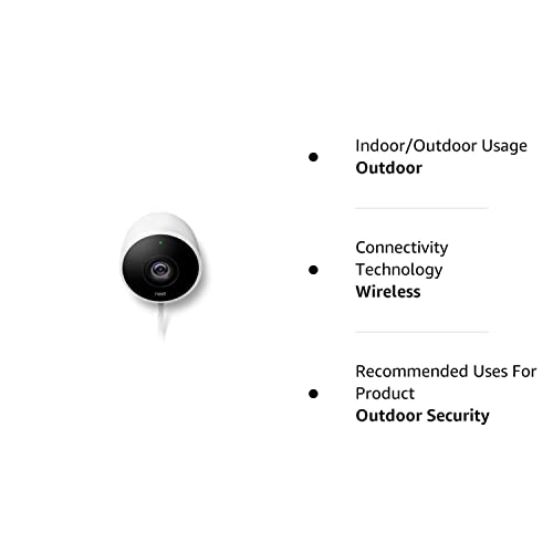 Nest Nc2100Es Outdoor Security Camera, 3 Mp, Weatherproof Camera, Ip Rating Ip65, Diagonal: 130°. #TOP2