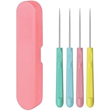 4Pcs 5.2 Inches Sugar Stir Needle, Cookie Scribe Needles Cake Decorating Needle Tool Cookie Decoration Supplies for Baking LoversPink