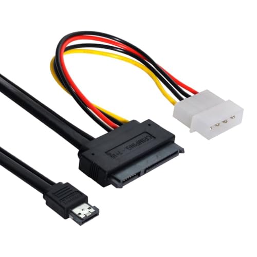 chenyang Power eSATA to SATA 22Pin Data Transfer Extension Cable with IDE 4Pin Power Support 5V/12V Power for 2.5