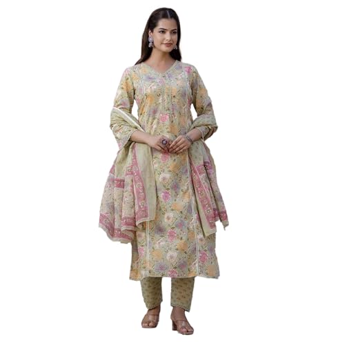 Image of SHIENZY Cotton Blend Kurta Set for Women