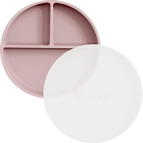 Moonkie Suction Plates for Babies & Toddlers, Blush, Medium