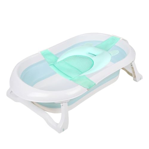 Image of Baby Bath Seat Support Net Soft Infant Bathing Seat Support Mat Suspension Shower Pad Adjustable Non-Slip Newborn Bathtub Sling Mat Baby Sink Bather Tub Shower Net Bathtub Sit Up Mesh 0-6 Month