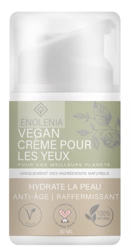 NOUVEAU : Enolenia® crème pour les yeux - Pour tout type de peau - intensif et végétalien - anti-rides pour femmes & hommes, anti cerne, soin contour des yeux anti-âge Cover