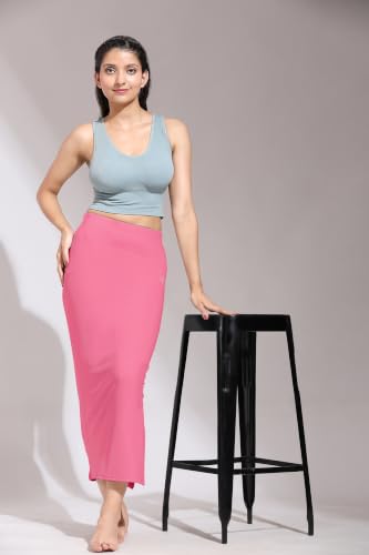 Image of TRENDMALLS Women's Polyester Spandex Stretchable Straight Saree Shapewear Petticoat for Women, Cotton Blended, Skirts for Women, Saree Shaper