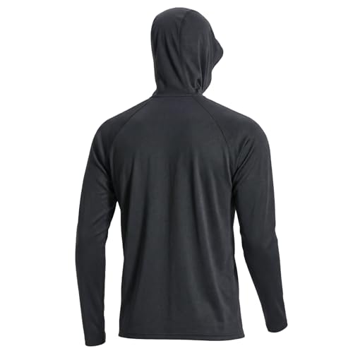 LOOGU Men's UPF 50+ Sun Protection Hoodie Shirt Long Sleeve Rash Guard SPF T-Shirts for Fishing Hiking