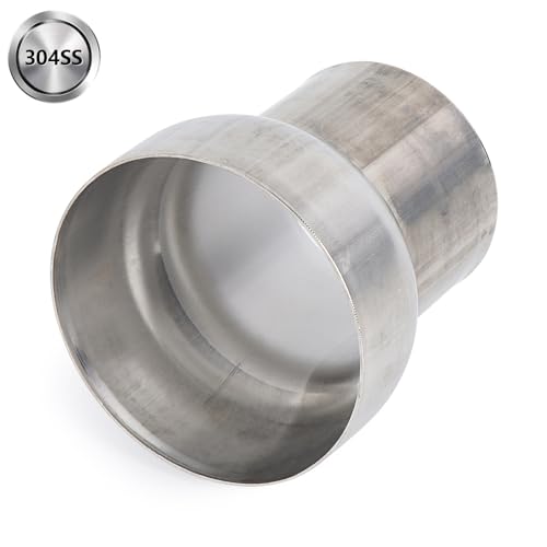 Image of A-KARCK Exhaust Adapter Connector 3 inch OD to 4 inch OD, Exhaust Pipe Reducer 4 inch Overall Length 304 Stainless Steel