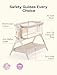 HARPPA Cuddly Baby Bassinet Bedside Sleeper, 3 in 1 Rocking Bassinet with Mattress and Soft Cover, Full Mesh Sides, 5 Height Adjustable with Wheels for Newborns, Beige