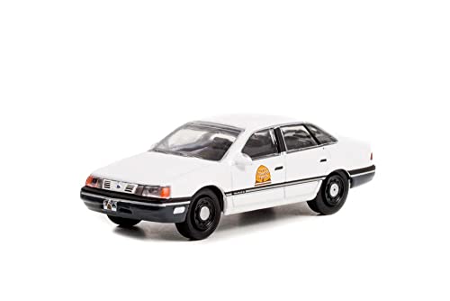 Modelo a escala 1:64 Ford Taurus Policía Blanco miniatura 1