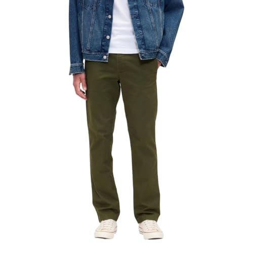 Image of Gap Men Solid Straight Fit Full Length Trousers