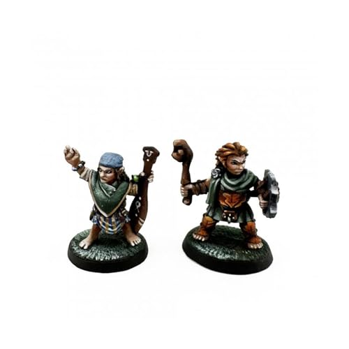 Halfling Druide et River Witch figurine résine haute définition pour jeu de rôle