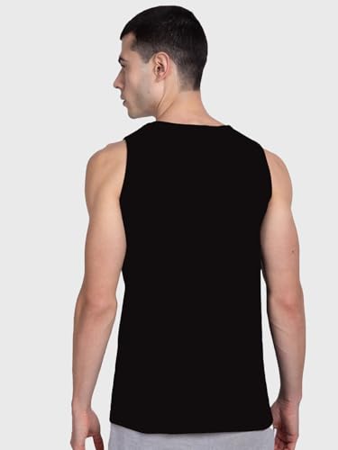Image of Bewakoof Men Make Tracks Graphic Print Blue Sleeveless Round Neck Vest