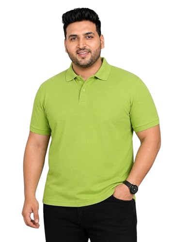 Image of INKKR Plus Size Solid Men's Polo Neck T-Shirt
