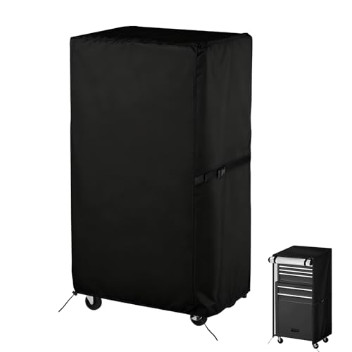 Loenel Tool Cabinet Cover for Omelaza/AIRAJ Tools Chest, Waterproof Tool Box Cover for 8 Drawers Rolling Tools Cabinet- 27"L x 13"W x 42"H