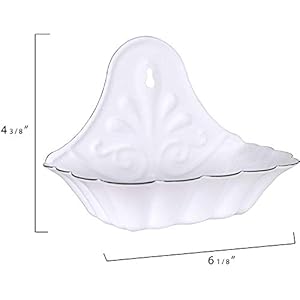 Creativecoopwhiteenameledmetalsoapdishhangsorsits Urban Country Home Decor Creative co op white enameled metal soap dish hangs or sits urban country home decor