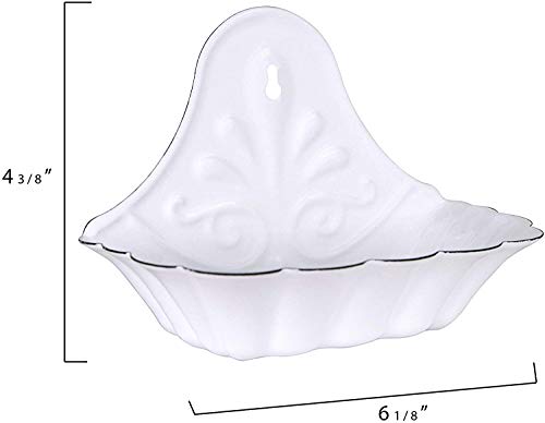 Creativecoopwhiteenameledmetalsoapdishhangsorsits Urban Country Home Decor Creative co op white enameled metal soap dish hangs or sits urban country home decor