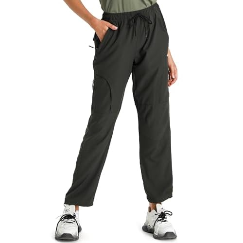 Seamaid Women’s Hiking Pants Quick Dry Lightweight Water Resistant Cargo Pants with Zipper Pockets Travel Outdoor