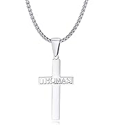 VNOX Name Necklace Personalized for Men - Custom Name Bible Cross Necklace Women Men, Customized ...