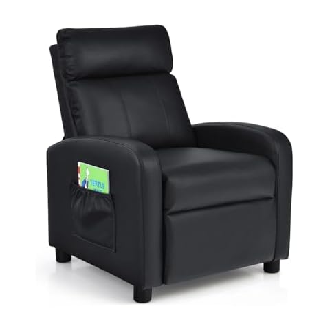 GYMAX Kids PU Leather Recliner Chair Cover