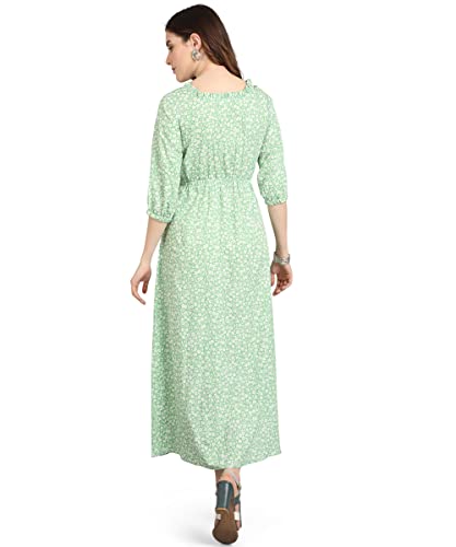 Image of AHANA Printed Crepe Maxi Dress