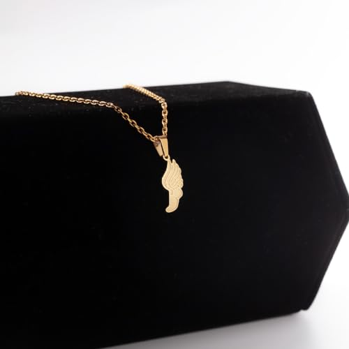 Winged Foot Pendant Necklace - Stainless Steel Necklace for Men and Women - Running Jewelry - Track and Cross Country Necklace2