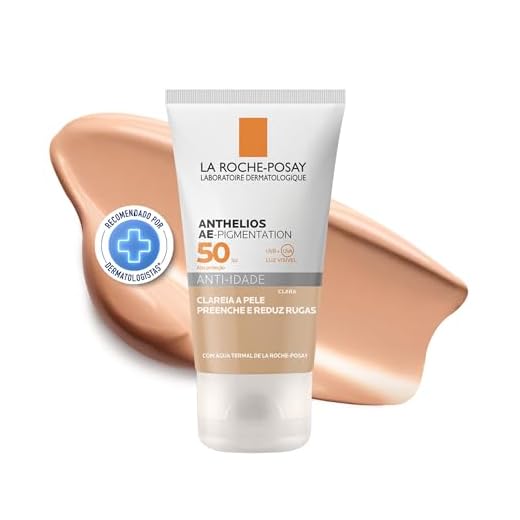 La Roche-Posay, Protetor Solar Anti-Idade com Ácido Hialurônico, Cor Clara, Textura Gel Creme, FPS50, 40g