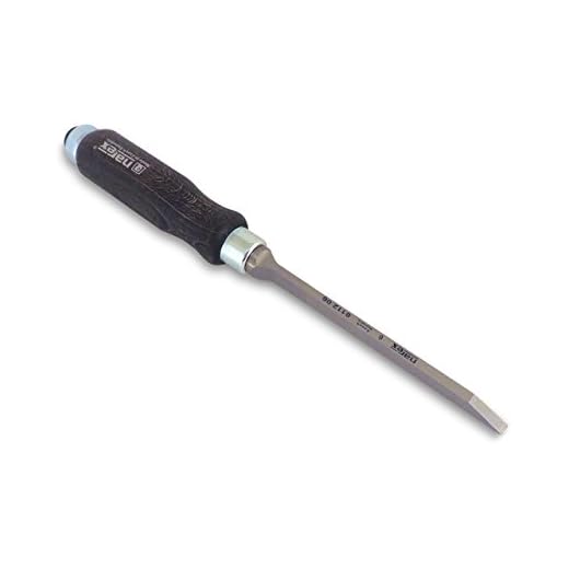 Narex Czech Steel Professional Woodworking Cabinetmakers Mortise Chisel with Stained European Beech Wood Handle Sizes from 4 mm to 12 mm 811205-811212 (6 mm - 1/4")