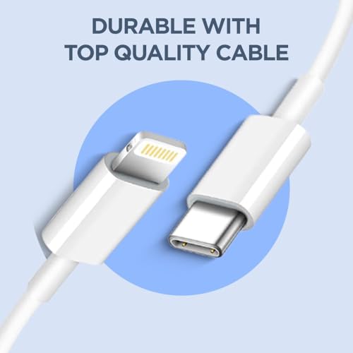 Image of UNIGEN PD 20W Type C Charger Adapter with L Cable Combo Compatible with iPhone 14 /14Plus /14Pro /14 Pro max13 /13 Pro /13 Pro max /12 /12 Pro /11 /X /X