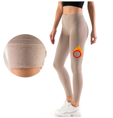 FUTURO FASHION Winter Fleece Gevoerde Leggings voor Vrouwen Thermische Warme Leggings voor Vrouwen UK Fleece Gevoerde Dames Broek Elastische Mid Taille Dagelijks Yoga Gym Wandelen Dames Leggings, Maat