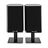 AVCOM Desktop Speaker Stands 120mm for Desktop and Bookshelf Speakers Large Black Pair #3
