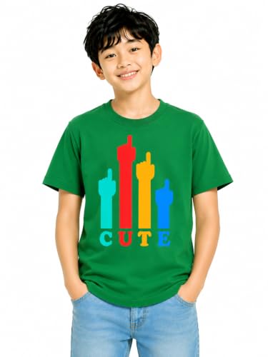 Image of Double F Boys Half Sleeve Cotton Regular Fit Printed Round Neck T-Shirt for Ages 6 Months to 16 Years