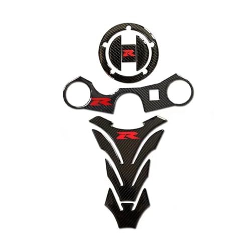 Autocollant pour Réservoir Moto Suzuki GSX-R 600 750 1000 Carbon Tank Pad et Té Supérieur K3-L3