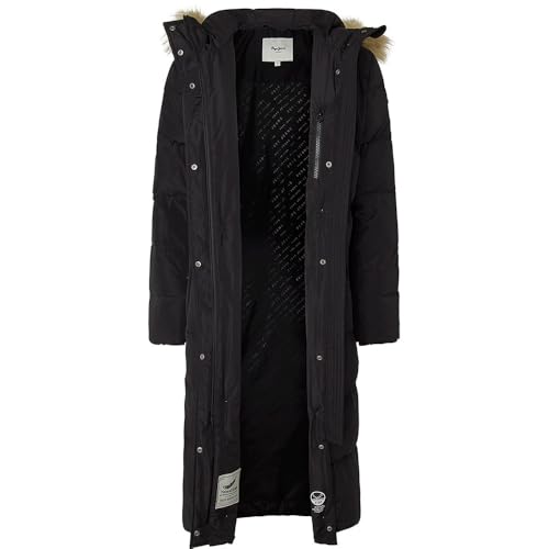 Pepe Jeans Damen Bella Baby Jacke, Schwarz (Black), 46