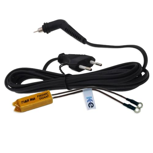 Anakel Home Pack de Repuesto de Cable de Alimentación y Fusible Térmico 240ºC Compatible con Planchas de Pelo GHD MK4, MK4.2, MK5 | Cable Giratorio, 1,50m
