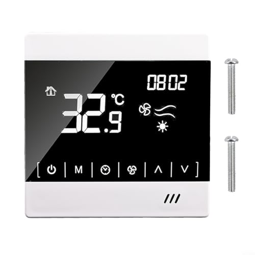 Termostato digital de aire acondicionado central, termostato programable de bobina de ventilador, con control de válvula eléctrica, ajuste de tiempo