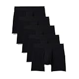 Amazon Essentials Men's Super Soft Modal Boxer Briefs, Pack of 5, Black, Medium