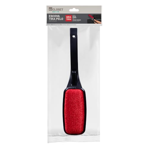 Ordene - Escova Tira Pelo Giratória, Cor Preta, Linha My Closet