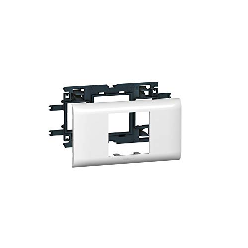 Legrand 010952 DLP Monobloc Mosaic Support pour Goulotte avec Couvercle, 65mm, 2 Modules