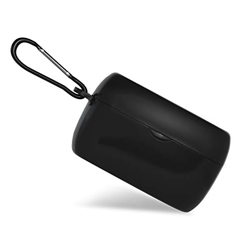 Hanlesi Compatible with Jabra Elite Active 75t Charging Case, Anti-Lost Shockproof PC Protective Case Cover for Jabra Elite 75t Anti-Lost Shockproof with Carabiner