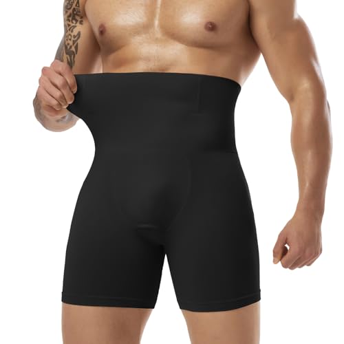 MISS MOLY Men Tummy Control Shorts High Waist Underwear Slimming Body Shaper Belly Girdle Boxer Briefs Stomach Shapewear
